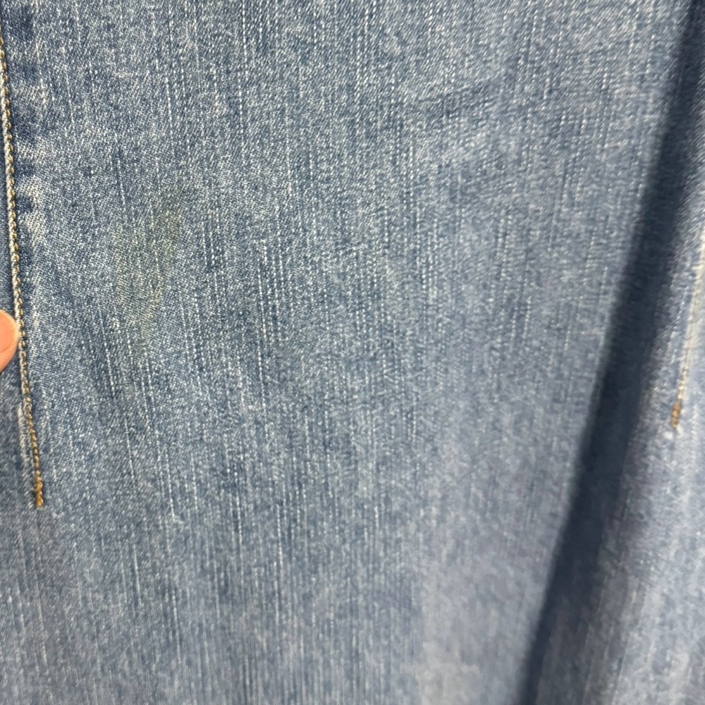 Faded Glory Denim Longline Button-Up Dress with Black Floral Design Size XL - Picture 4 of 11